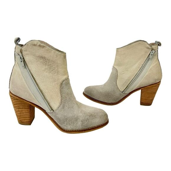 Diba True Womens Size 6.5 Shady Tree Heeled Suede Leather Zip Up Bootie - Picture 5 of 9